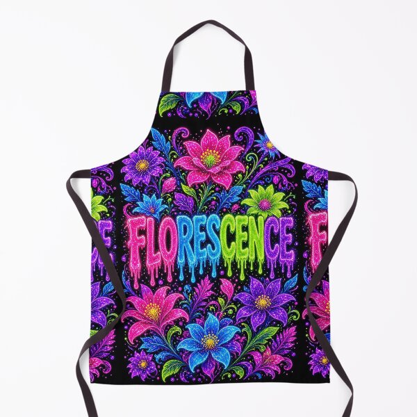 Item preview, Florescence Neon Glow Floral Psychedelic Blacklight Art designed and sold by The Crazy Monkey Design Studio.