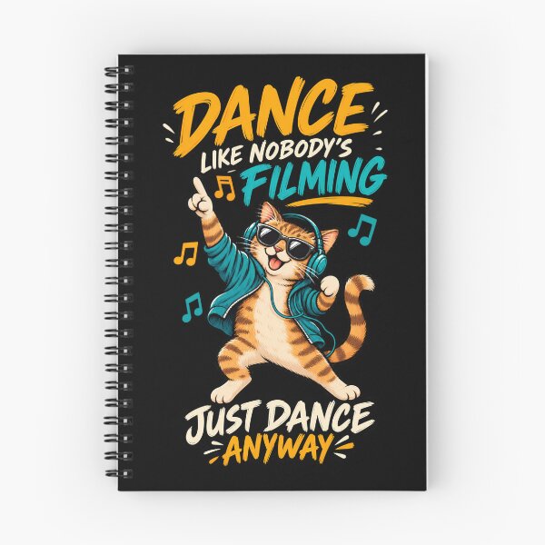 Item preview, Dance Like Nobody’s Filming – Funny Dancing Cat with Headphones designed and sold by SidTastic .