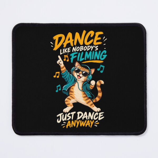 Item preview, Dance Like Nobody’s Filming – Funny Dancing Cat with Headphones designed and sold by SidTastic .