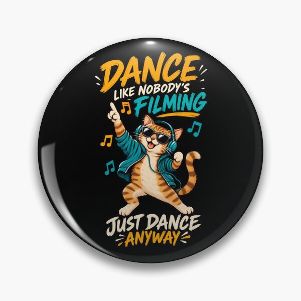Item preview, Dance Like Nobody’s Filming – Funny Dancing Cat with Headphones designed and sold by SidTastic .