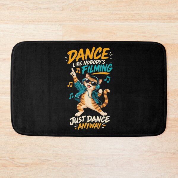 Item preview, Dance Like Nobody’s Filming – Funny Dancing Cat with Headphones designed and sold by SidTastic .