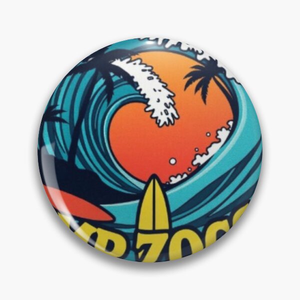 Item preview, Mr Zogs Retro Orange Sun and Blue Wave | Vintage Surf Art designed and sold by MystiColo.