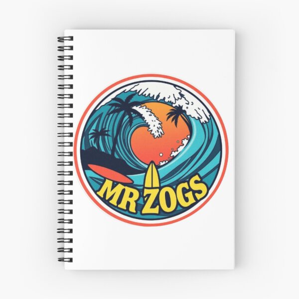 Item preview, Mr Zogs Retro Orange Sun and Blue Wave | Vintage Surf Art designed and sold by MystiColo.