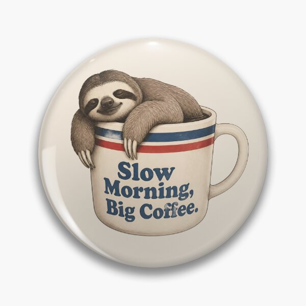 Item preview, Slow Morning Big Coffee Sloth – Cute Sleepy Animal Coffee Lover Design designed and sold by ManggaeJM.