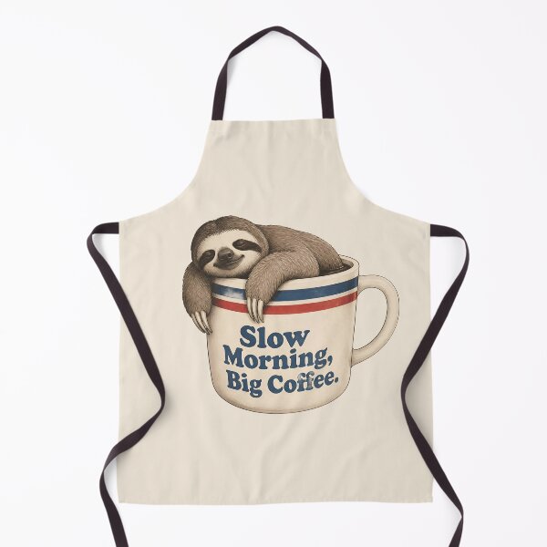 Item preview, Slow Morning Big Coffee Sloth – Cute Sleepy Animal Coffee Lover Design designed and sold by ManggaeJM.