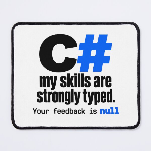 Item preview, C Strongly Typed Funny Programmer Slogan Typography Design designed and sold by ThreadQuirk.