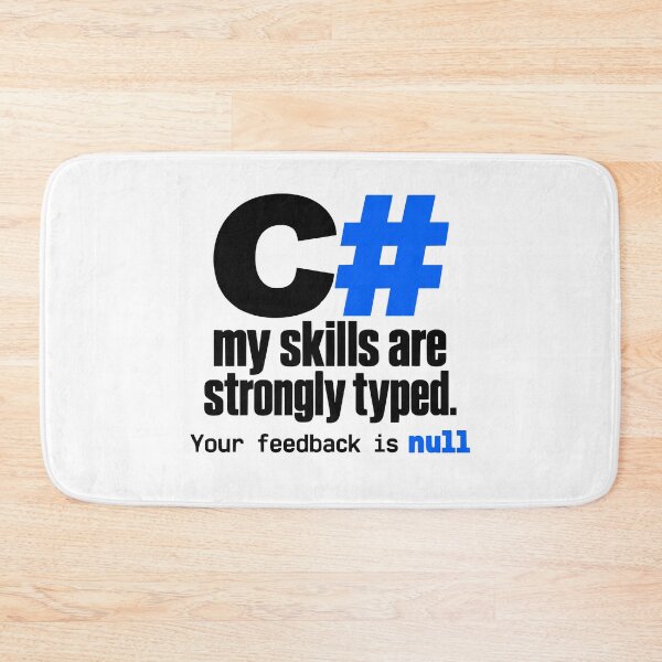 Item preview, C Strongly Typed Funny Programmer Slogan Typography Design designed and sold by ThreadQuirk.