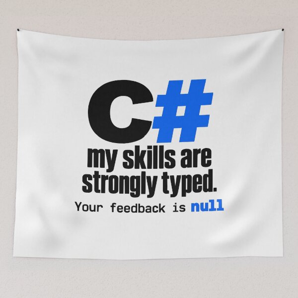 Item preview, C Strongly Typed Funny Programmer Slogan Typography Design designed and sold by ThreadQuirk.
