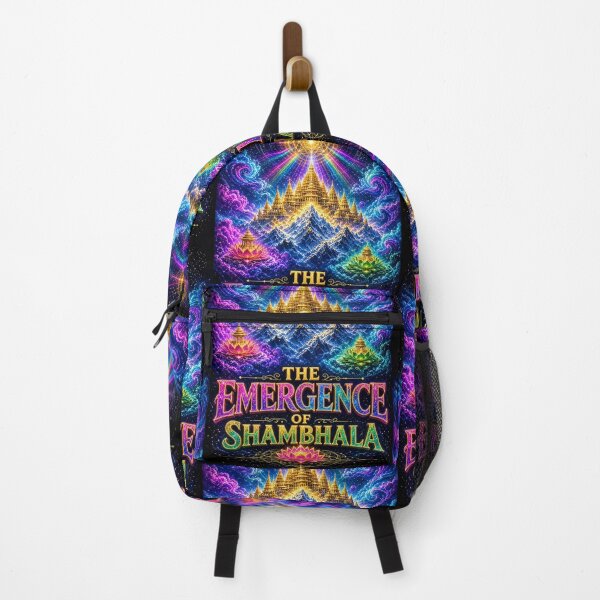 Item preview, The Emergence of Shambhala – Mystical Neon Kingdom Spiritual Art designed and sold by The Crazy Monkey Design Studio.