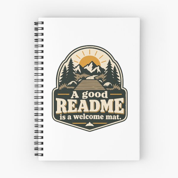 Item preview, A Good README Is a Welcome Mat Vintage Badge designed and sold by ThreadQuirk.