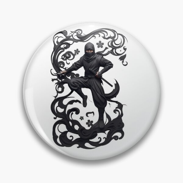 Item preview, Stealthy Black Ninja Action Pose designed and sold by Alexdreamerart.
