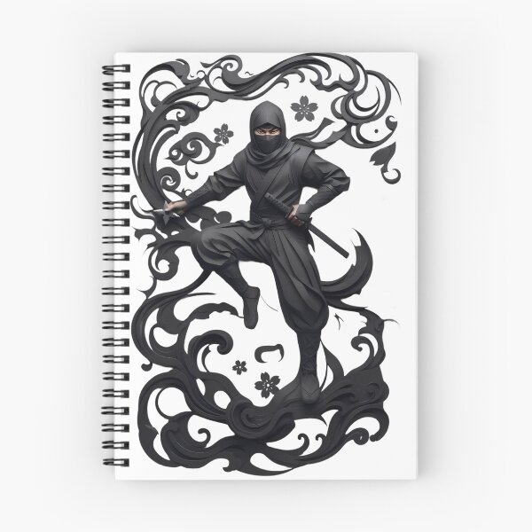 Item preview, Stealthy Black Ninja Action Pose designed and sold by Alexdreamerart.