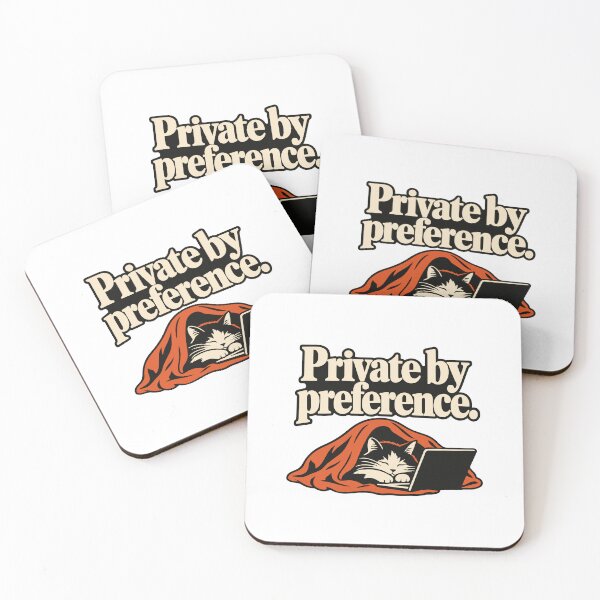 Item preview, Private by Preference Cat Laptop Design designed and sold by ThreadQuirk.