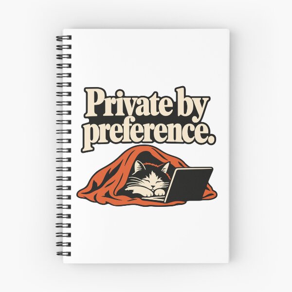 Item preview, Private by Preference Cat Laptop Design designed and sold by ThreadQuirk.