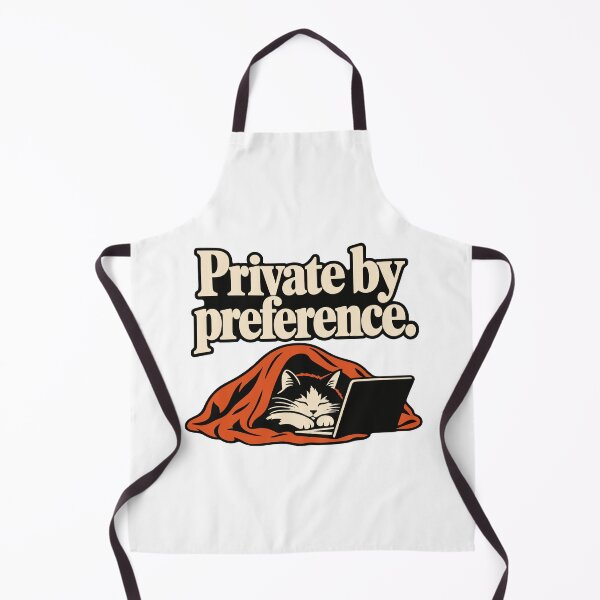 Item preview, Private by Preference Cat Laptop Design designed and sold by ThreadQuirk.