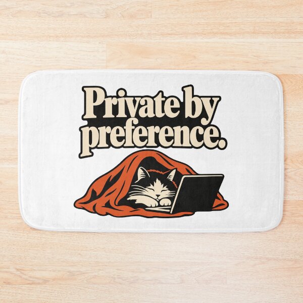 Item preview, Private by Preference Cat Laptop Design designed and sold by ThreadQuirk.