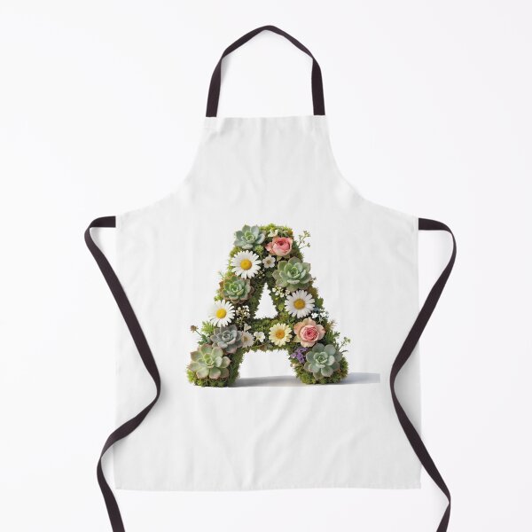 Item preview, Succulent and rose letter A - Nature Inspired typographic monogram designed and sold by WildArtIT.
