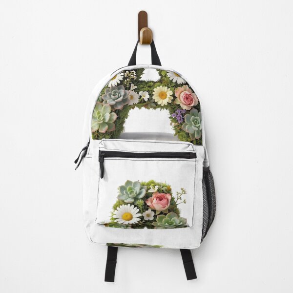 Item preview, Succulent and rose letter A - Nature Inspired typographic monogram designed and sold by WildArtIT.