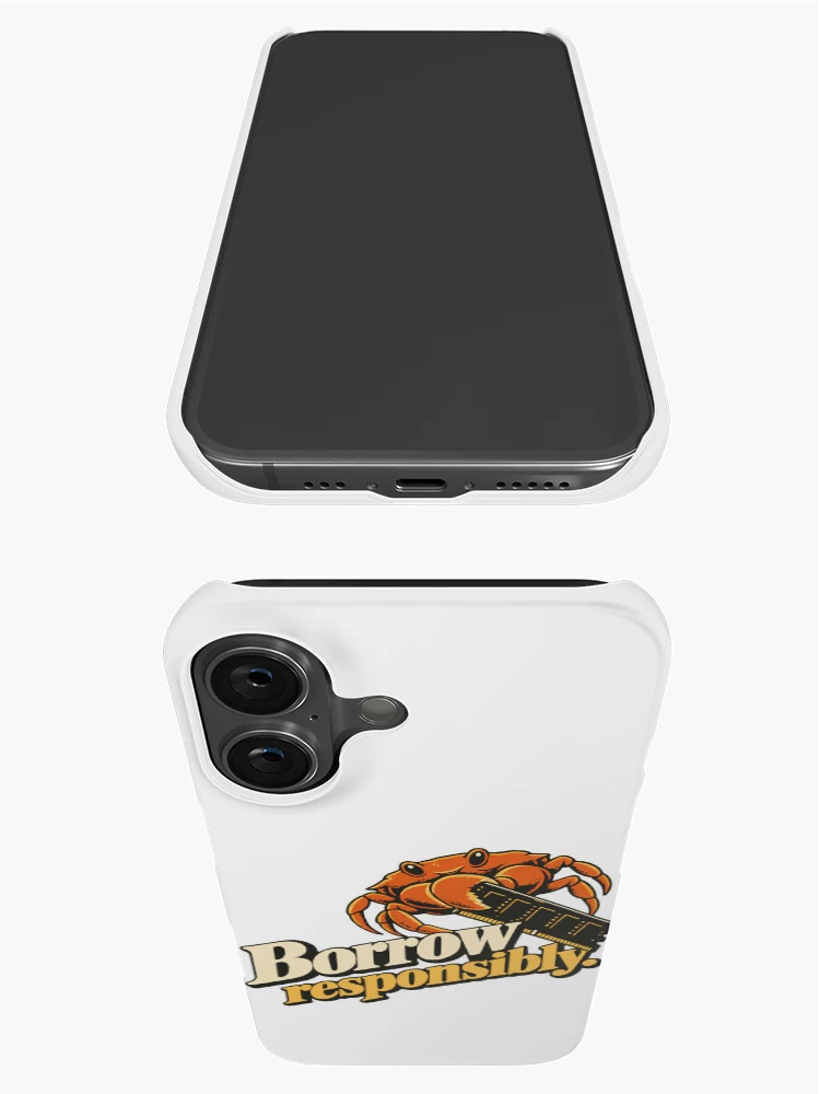Thumbnail 3 of 4, iPhone Case, Borrow Responsibly Rust Developer Humor designed and sold by ThreadQuirk.