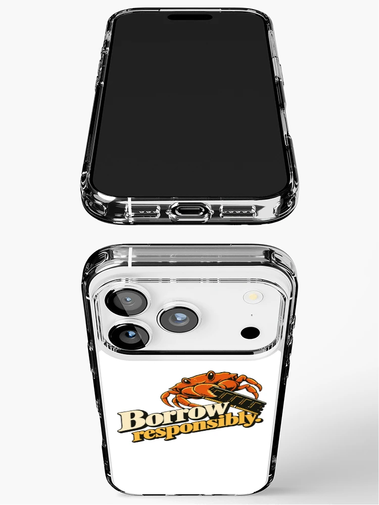 Thumbnail 3 of 5, iPhone Case, Borrow Responsibly Rust Developer Humor designed and sold by ThreadQuirk.