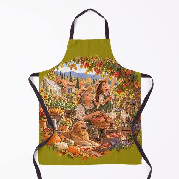 Item preview, Grandma and Granddaughter Apple Harvest designed and sold by Salem Garden Stories.
