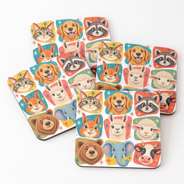 Item preview, Happy Animal Faces designed and sold by Azagthoth.