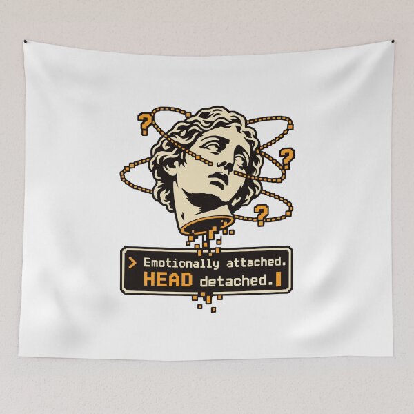 Item preview, Emotionally Attached, HEAD Detached Terminal Art designed and sold by ThreadQuirk.