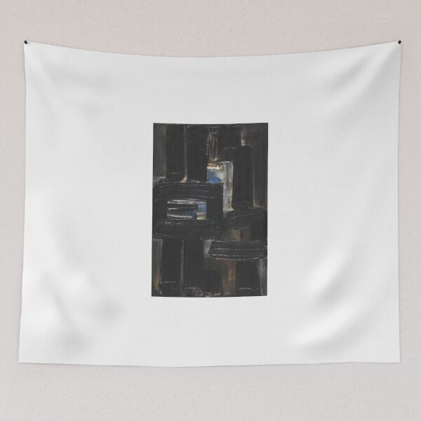 Item preview, Pierre Soulages art - Pierre Soulages artist - Pierre Soulages painting - Pierre Soulages abstract art - Pierre Soulages black painting designed and sold by Rohyadalim.