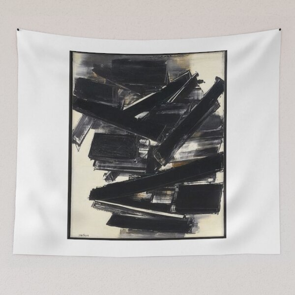 Item preview, Pierre Soulages art - Pierre Soulages artist - Pierre Soulages painting - Pierre Soulages abstract art - Pierre Soulages black painting designed and sold by Rohyadalim.