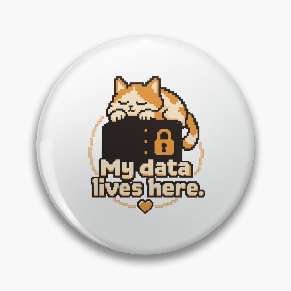 Item preview, My Data Lives Here Pixel Art designed and sold by ThreadQuirk.