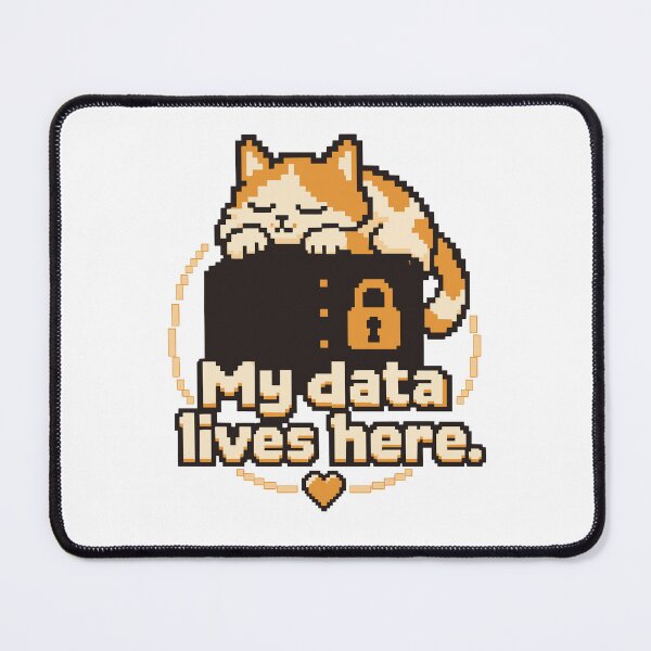 Item preview, My Data Lives Here Pixel Art designed and sold by ThreadQuirk.