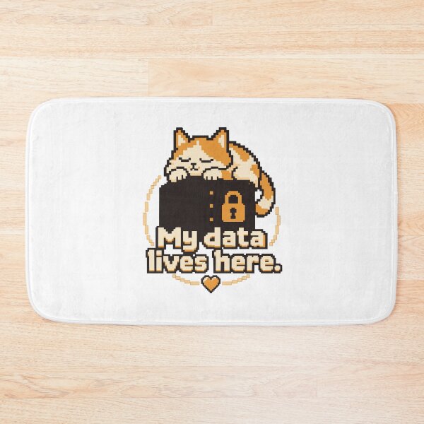 Item preview, My Data Lives Here Pixel Art designed and sold by ThreadQuirk.
