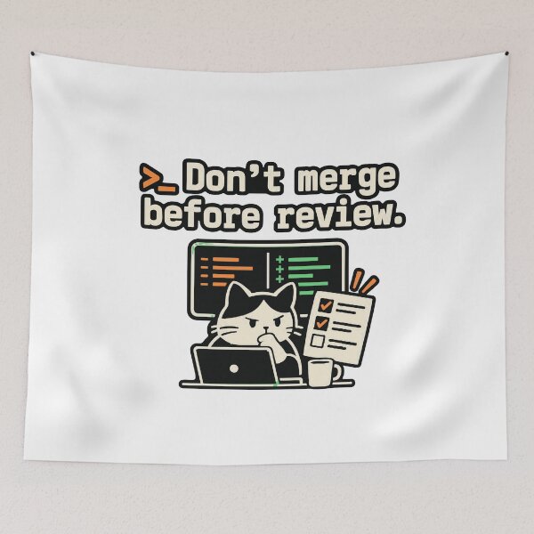 Item preview, Don't Merge Before Review Developer Design designed and sold by ThreadQuirk.