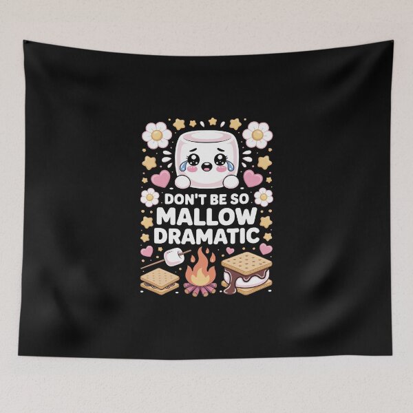 Item preview, Dont Be So Mallow Dramatic – Kawaii Smores Campfire Art designed and sold by jkrphoto.