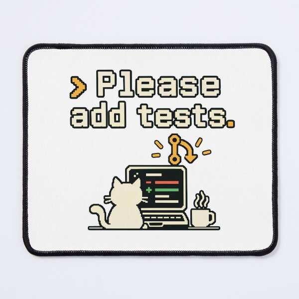 Item preview, Please Add Tests – Pixel Art Coding Design designed and sold by ThreadQuirk.
