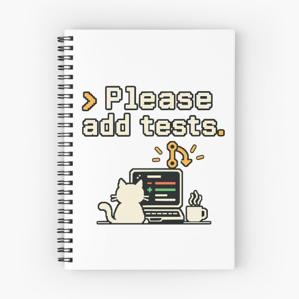 Item preview, Please Add Tests – Pixel Art Coding Design designed and sold by ThreadQuirk.