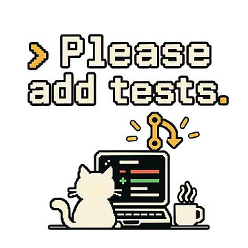 Artwork thumbnail, Please Add Tests – Pixel Art Coding Design by ThreadQuirk