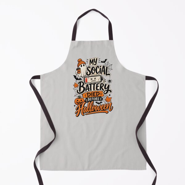 Item preview, My Social Battery Died Before Halloween | Funny Introvert Halloween Ghost Design designed and sold by MarselArt.