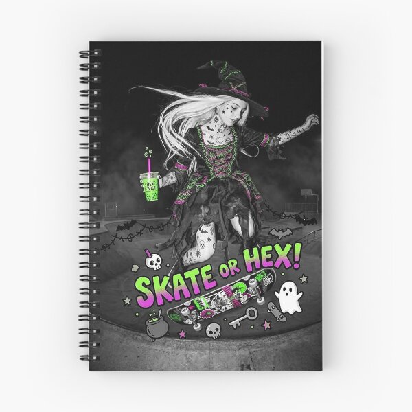 Item preview, Witch Better Have My Boba: Kickflipping a Cauldron in High-Vis Hexes designed and sold by Print Fiction.
