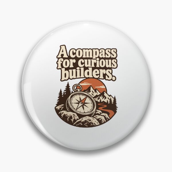 Item preview, A Compass for Curious Builders Vintage Outdoor Design designed and sold by ThreadQuirk.