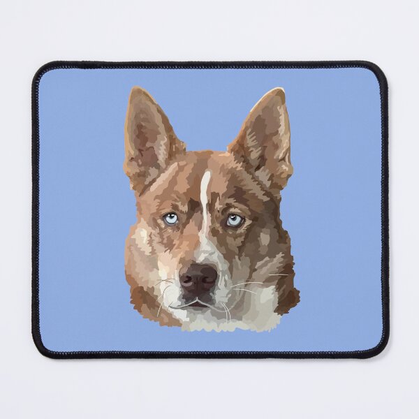 Item preview, Blue Eyed Red Fawn and White Husky Portrait designed and sold by Levi & Koda Studio.