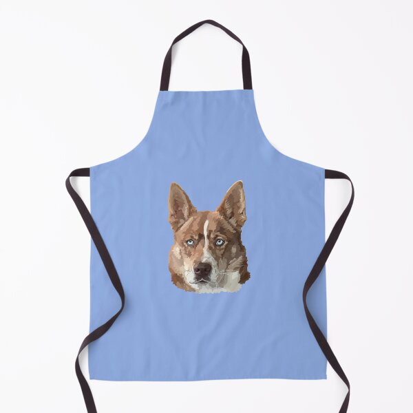 Item preview, Blue Eyed Red Fawn and White Husky Portrait designed and sold by Levi & Koda Studio.