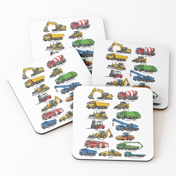 Item preview, Construction Trucks Heavy Equipment Excavator Machine Art designed and sold by andre-hollow.