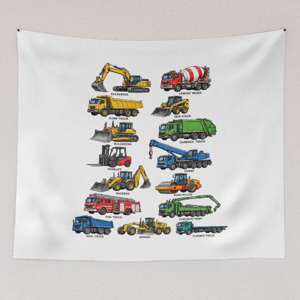 Item preview, Construction Trucks Heavy Equipment Excavator Machine Art designed and sold by andre-hollow.