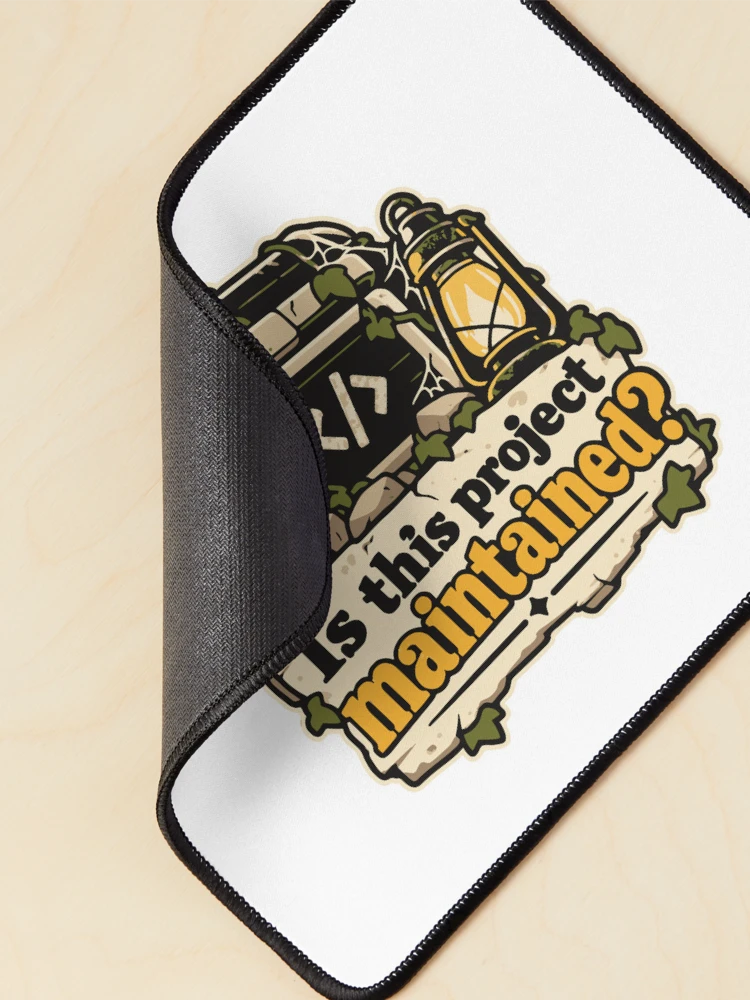 Thumbnail 2 of 5, Mouse Pad, Is This Project Maintained? Code Explorer Design designed and sold by ThreadQuirk.
