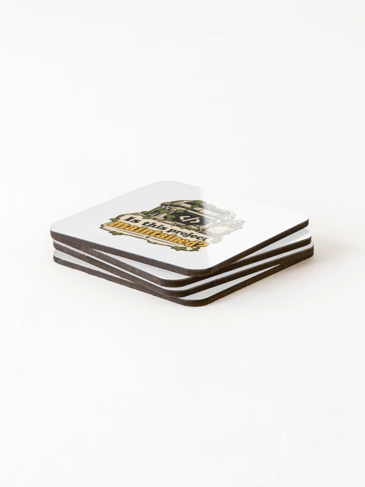 Thumbnail 4 of 5, Coasters (Set of 4), Is This Project Maintained? Code Explorer Design designed and sold by ThreadQuirk.