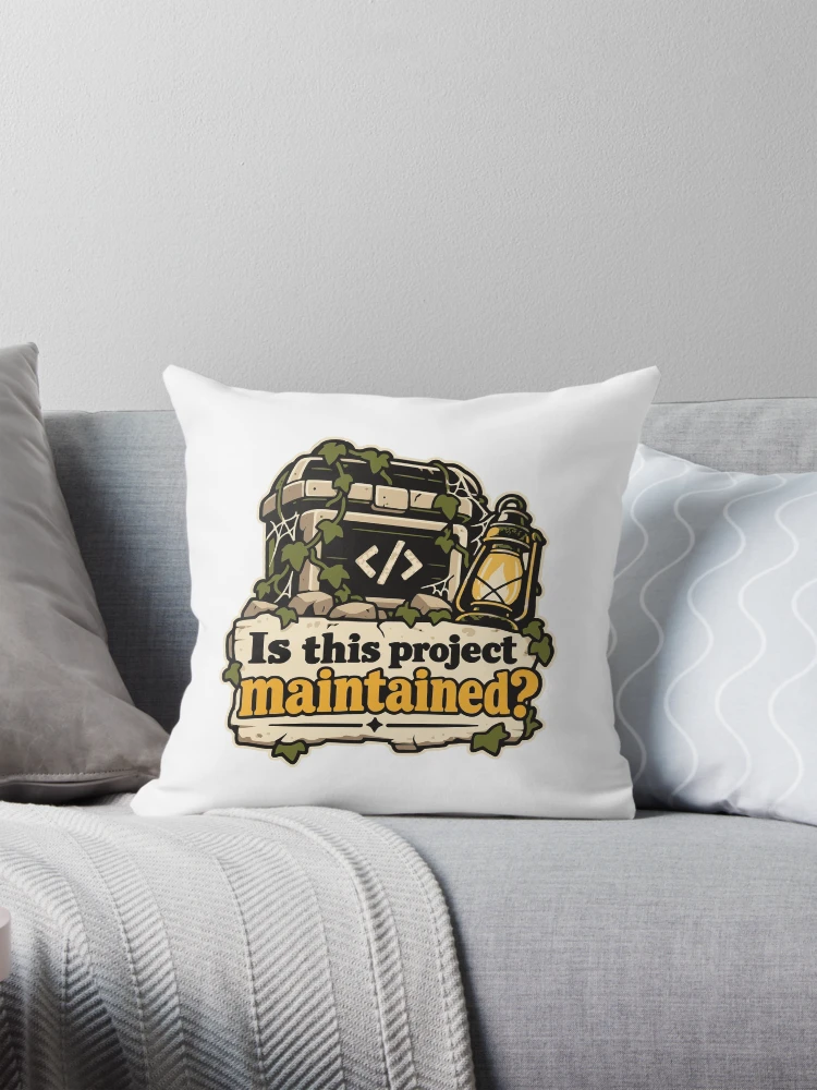 Thumbnail 1 of 4, Pillow, Is This Project Maintained? Code Explorer Design designed and sold by ThreadQuirk.