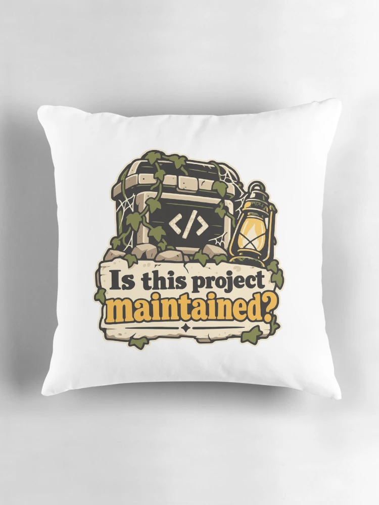 Thumbnail 3 of 4, Pillow, Is This Project Maintained? Code Explorer Design designed and sold by ThreadQuirk.