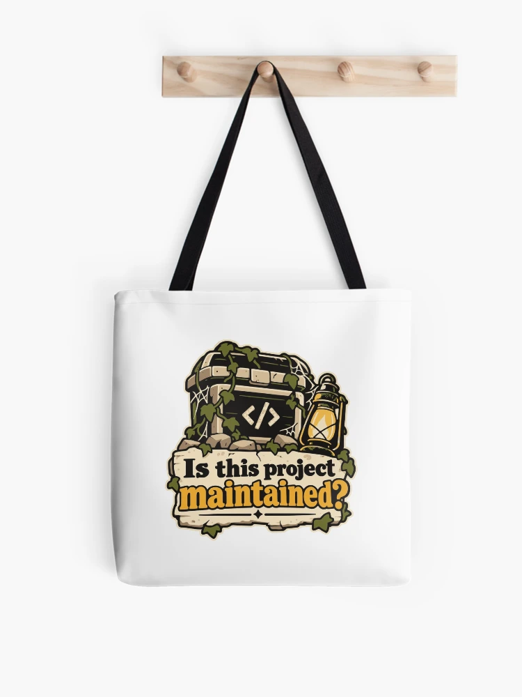 Thumbnail 1 of 2, Tote Bag, Is This Project Maintained? Code Explorer Design designed and sold by ThreadQuirk.