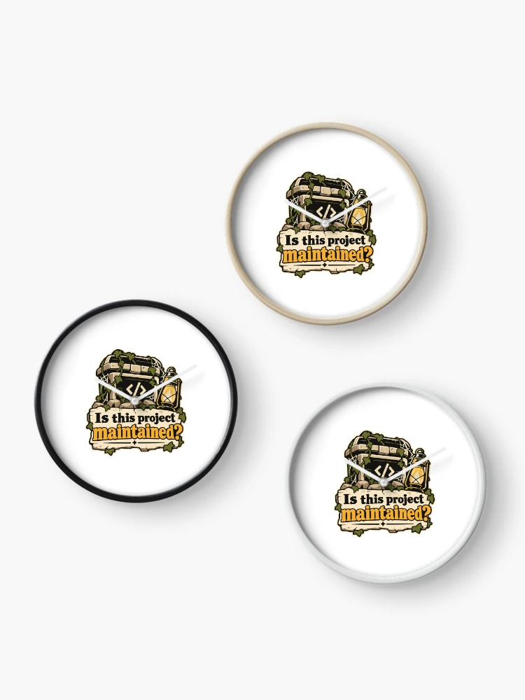 Thumbnail 3 of 4, Clock, Is This Project Maintained? Code Explorer Design designed and sold by ThreadQuirk.